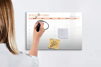 Magnetinė rašymo lenta savaitės valgiaraščio planuoklis