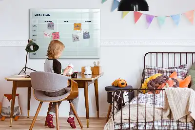 Magnetinė rašymo lenta pastelinės spalvos valgiaraštis