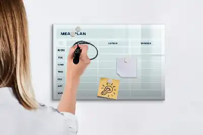 Magnetinė rašymo lenta pastelinės spalvos valgiaraštis