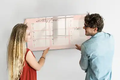 Magnetinė piešimo lenta žavingas savaitės planuoklis