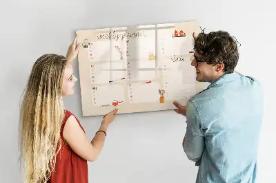 Magnetinė rašymo lenta su savaitės planuokliu
