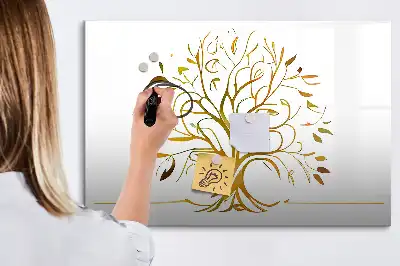 Magnetinė rašymo lenta auksinis medis