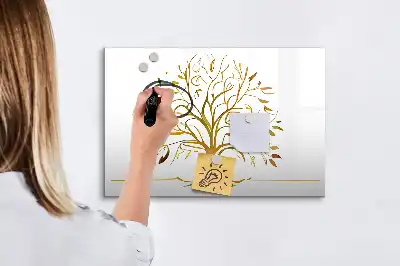Magnetinė rašymo lenta auksinis medis