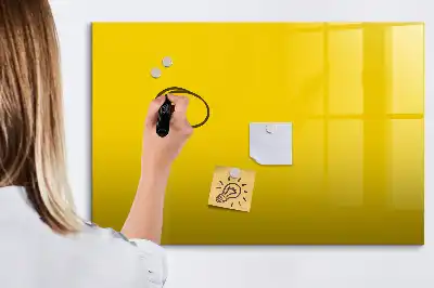 Magnetinė piešimo lenta šviesiai geltonos spalvos