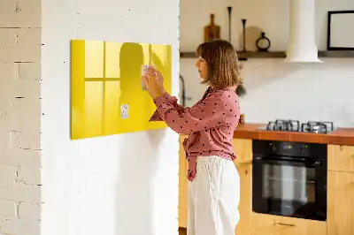 Magnetinė piešimo lenta šviesiai geltonos spalvos