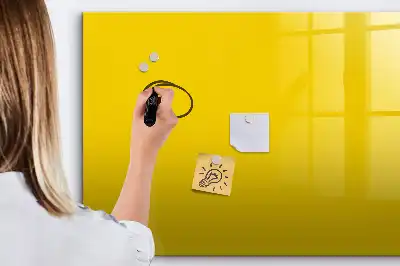 Magnetinė piešimo lenta šviesiai geltonos spalvos