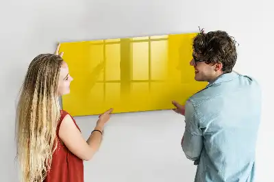 Magnetinė piešimo lenta šviesiai geltonos spalvos