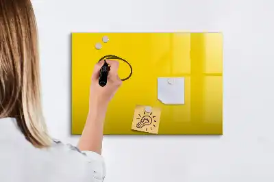 Magnetinė piešimo lenta šviesiai geltonos spalvos