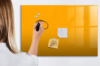 Magnetinė rašymo lenta auksinės geltonos spalvos