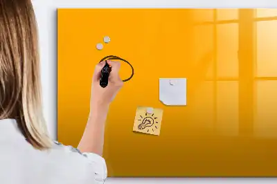 Magnetinė rašymo lenta auksinės geltonos spalvos
