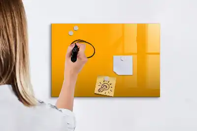 Magnetinė rašymo lenta auksinės geltonos spalvos