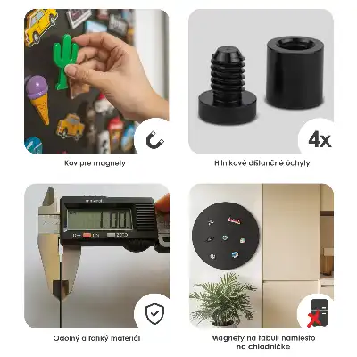 Magnetinė lenta atostogų magnetukams juodos spalvos apvali