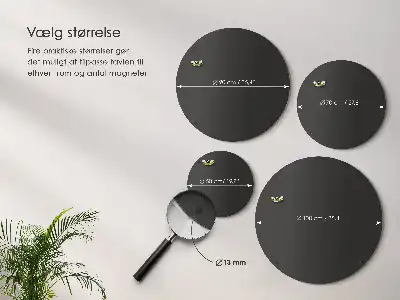 Magnetinė lenta atostogų magnetukams juodos spalvos apvali