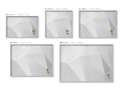 Magnetinė lenta su sidabro rėmu Geometrinis 3D fonas
