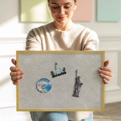 Magnetinė lenta su aukso rėmu Subtilus smiltainio tekstūra