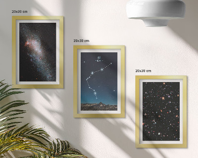 Įrėmintų paveikslų rinkinys Galaktikos kosmoso zodiako ženklas Vandenis