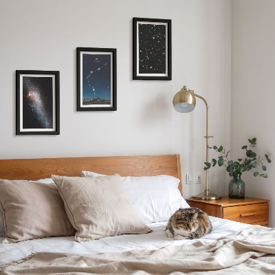 Įrėmintų paveikslų rinkinys Galaktikos kosmoso zodiako ženklas Vandenis