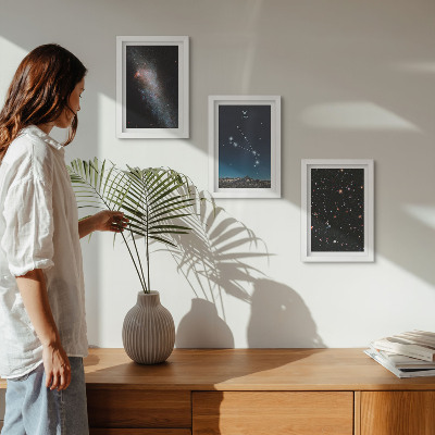 Įrėmintų paveikslų rinkinys Kosminiai galaktikų peizažai ir Avino zodiako žvaigždynai