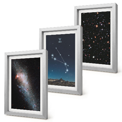 Įrėmintų paveikslų rinkinys Kosminiai galaktikų peizažai ir Avino zodiako žvaigždynai