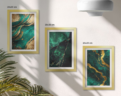 Įrėmintų paveikslų rinkinys Elegantiški abstraktūs akmens raštai