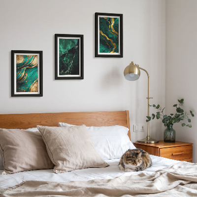Įrėmintų paveikslų rinkinys Elegantiški abstraktūs akmens raštai