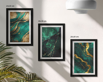 Įrėmintų paveikslų rinkinys Elegantiški abstraktūs akmens raštai