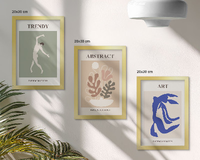 Įrėmintų paveikslų rinkinys Stilingi Henri Matisse'o figūrėlių ir augalų plakatai