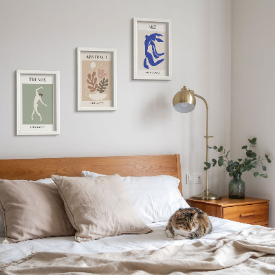 Įrėmintų paveikslų rinkinys Stilingi Henri Matisse'o figūrėlių ir augalų plakatai