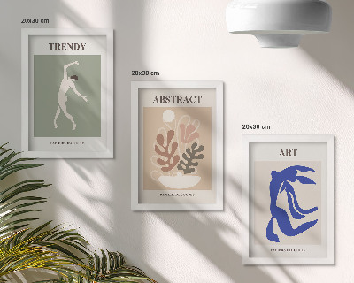 Įrėmintų paveikslų rinkinys Stilingi Henri Matisse'o figūrėlių ir augalų plakatai