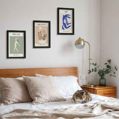 Įrėmintų paveikslų rinkinys Stilingi Henri Matisse'o figūrėlių ir augalų plakatai