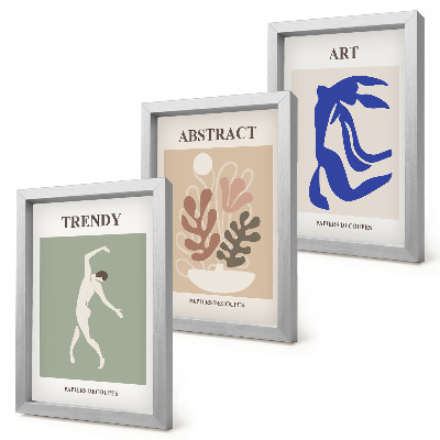 Įrėmintų paveikslų rinkinys Stilingi Henri Matisse'o figūrėlių ir augalų plakatai