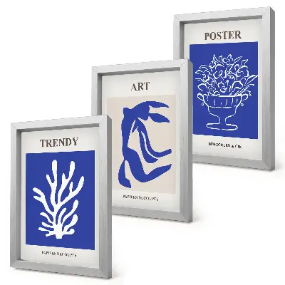 3 paveikslų rinkinys su rėmais abstraktaus meno plakatai pagal Henri Matisse'ą