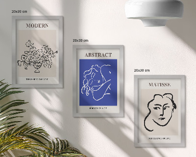 Įrėmintų paveikslų rinkinys Plakatai moderniu ir abstrakčiu Henri Matisse stiliumi