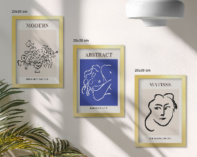 Įrėmintų paveikslų rinkinys Plakatai moderniu ir abstrakčiu Henri Matisse stiliumi