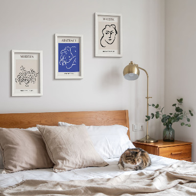Įrėmintų paveikslų rinkinys Plakatai moderniu ir abstrakčiu Henri Matisse stiliumi