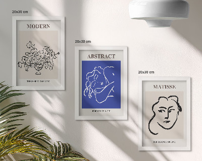 Įrėmintų paveikslų rinkinys Plakatai moderniu ir abstrakčiu Henri Matisse stiliumi