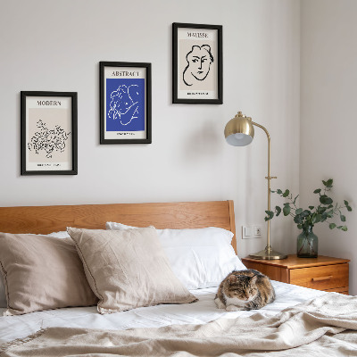 Įrėmintų paveikslų rinkinys Plakatai moderniu ir abstrakčiu Henri Matisse stiliumi