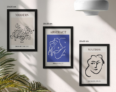 Įrėmintų paveikslų rinkinys Plakatai moderniu ir abstrakčiu Henri Matisse stiliumi