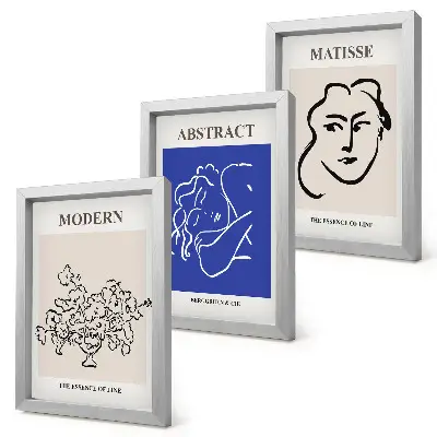 Įrėmintų paveikslų rinkinys modernaus ir abstraktaus Henri Matisse stiliaus plakatai