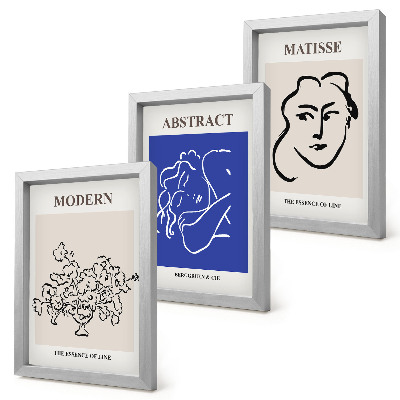 Įrėmintų paveikslų rinkinys Plakatai moderniu ir abstrakčiu Henri Matisse stiliumi