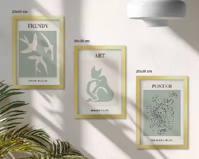Įrėmintų paveikslų rinkinys su stilingomis Henri Matisse iliustracijomis