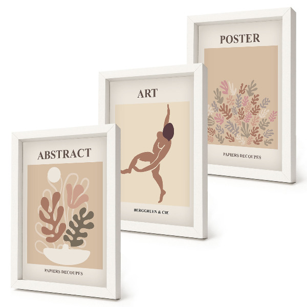 Įrėmintų paveikslų rinkinys Stilingos abstrakčios Henri Matisse kompozicijos