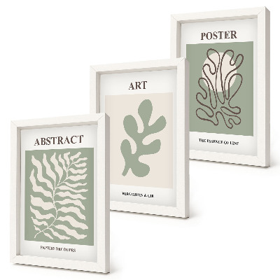 3 paveikslų rinkinys su rėmais Henri Matisse'o gėlių plakatai