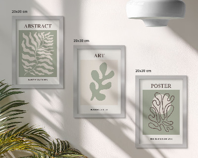 3 paveikslų rinkinys su rėmais Henri Matisse'o gėlių plakatai