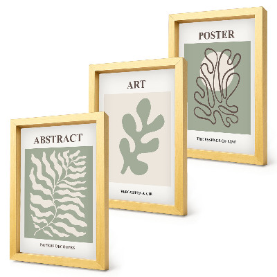 3 paveikslų rinkinys su rėmais Henri Matisse'o gėlių plakatai