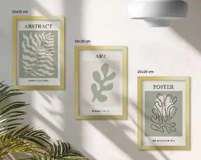 Henri Matisse'o gėlių plakatų rinkinys 3 paveikslai su rėmais