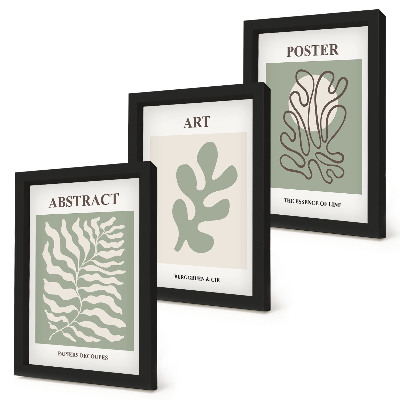 3 paveikslų rinkinys su rėmais Henri Matisse'o gėlių plakatai