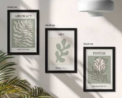 3 paveikslų rinkinys su rėmais Henri Matisse'o gėlių plakatai