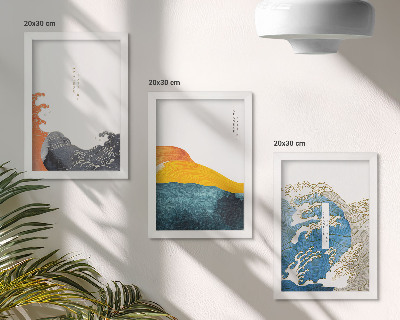 Įrėmintų paveikslų rinkinys Bangos japonų grafikos stiliumi