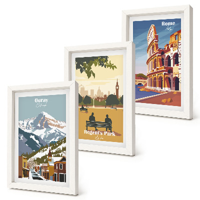 Įrėmintų paveikslų rinkinys Kalnai Ouray parke Londone Koliziejus Romoje